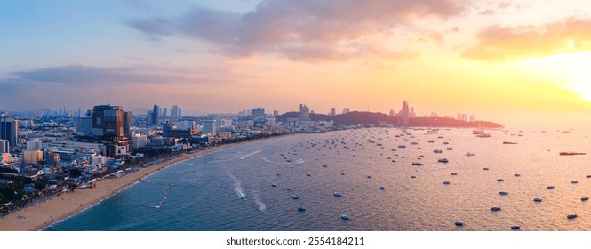 Pattaya Bay at sunset